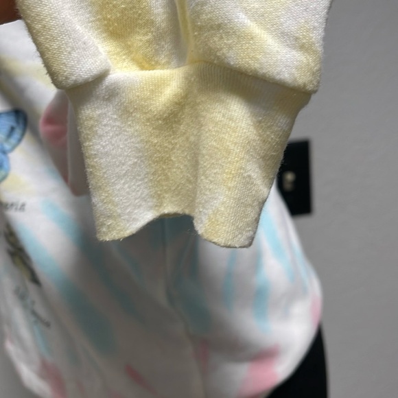 Freeze Pastel Colored Tie Dye Butterfly Printed Boho Crewneck Sweatshirt Small - Picture 4 of 7